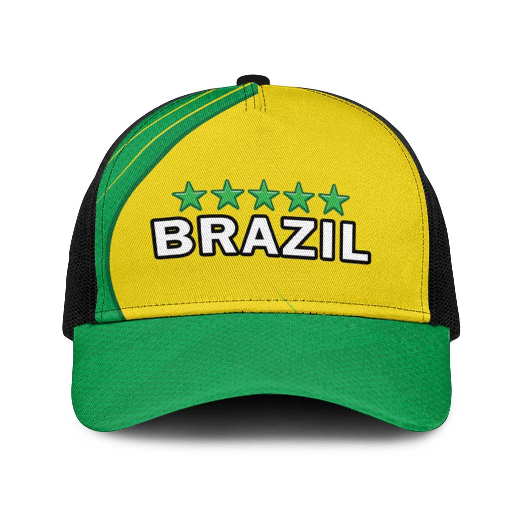 Brazil Football Baseball Net Cap Brasil Map Come On Canarinho Sporty Style
