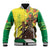 Senegal African Renaissance Monument Baseball Jacket Ankara Pattern