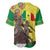 Senegal African Renaissance Monument Baseball Jersey Ankara Pattern