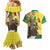 Senegal African Renaissance Monument Couples Matching Mermaid Dress and Hawaiian Shirt Ankara Pattern