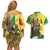 Senegal African Renaissance Monument Couples Matching Off Shoulder Short Dress and Hawaiian Shirt Ankara Pattern