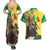 Senegal African Renaissance Monument Couples Matching Summer Maxi Dress and Hawaiian Shirt Ankara Pattern