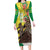 Senegal African Renaissance Monument Family Matching Long Sleeve Bodycon Dress and Hawaiian Shirt Ankara Pattern