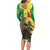 Senegal African Renaissance Monument Family Matching Long Sleeve Bodycon Dress and Hawaiian Shirt Ankara Pattern