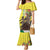 Senegal African Renaissance Monument Family Matching Mermaid Dress and Hawaiian Shirt Ankara Pattern