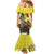 Senegal African Renaissance Monument Family Matching Mermaid Dress and Hawaiian Shirt Ankara Pattern