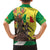 Senegal African Renaissance Monument Family Matching Off The Shoulder Long Sleeve Dress and Hawaiian Shirt Ankara Pattern