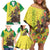 Senegal African Renaissance Monument Family Matching Off Shoulder Short Dress and Hawaiian Shirt Ankara Pattern