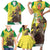 Senegal African Renaissance Monument Family Matching Short Sleeve Bodycon Dress and Hawaiian Shirt Ankara Pattern