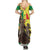 Senegal African Renaissance Monument Family Matching Summer Maxi Dress and Hawaiian Shirt Ankara Pattern