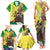 Senegal African Renaissance Monument Family Matching Tank Maxi Dress and Hawaiian Shirt Ankara Pattern