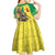 Senegal African Renaissance Monument Kid Short Sleeve Dress Ankara Pattern