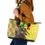 Senegal African Renaissance Monument Leather Tote Bag Ankara Pattern