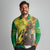 Senegal African Renaissance Monument Long Sleeve Polo Shirt Ankara Pattern