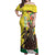 Senegal African Renaissance Monument Off Shoulder Maxi Dress Ankara Pattern