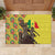 Senegal African Renaissance Monument Rubber Doormat Ankara Pattern