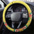 Senegal African Renaissance Monument Steering Wheel Cover Ankara Pattern