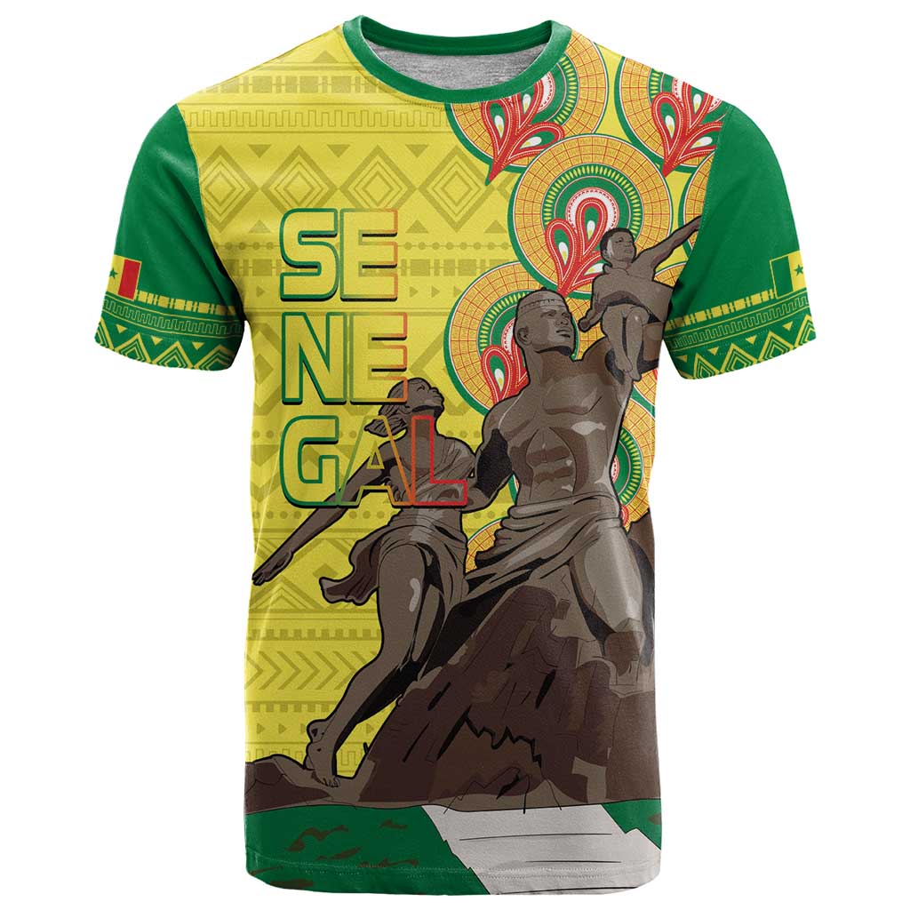 Senegal African Renaissance Monument T Shirt Ankara Pattern