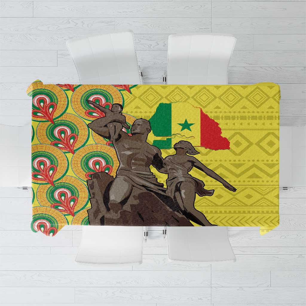 Senegal African Renaissance Monument Tablecloth Ankara Pattern