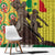 Senegal African Renaissance Monument Window Curtain Ankara Pattern