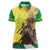 Senegal African Renaissance Monument Women Polo Shirt Ankara Pattern