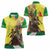 Senegal African Renaissance Monument Women Polo Shirt Ankara Pattern