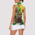 Senegal African Renaissance Monument Women Sleeveless Polo Shirt Ankara Pattern