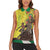 Senegal African Renaissance Monument Women Sleeveless Polo Shirt Ankara Pattern