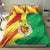 Senegal Independence Day Bedding Set Coat Of Arms Grunge Style