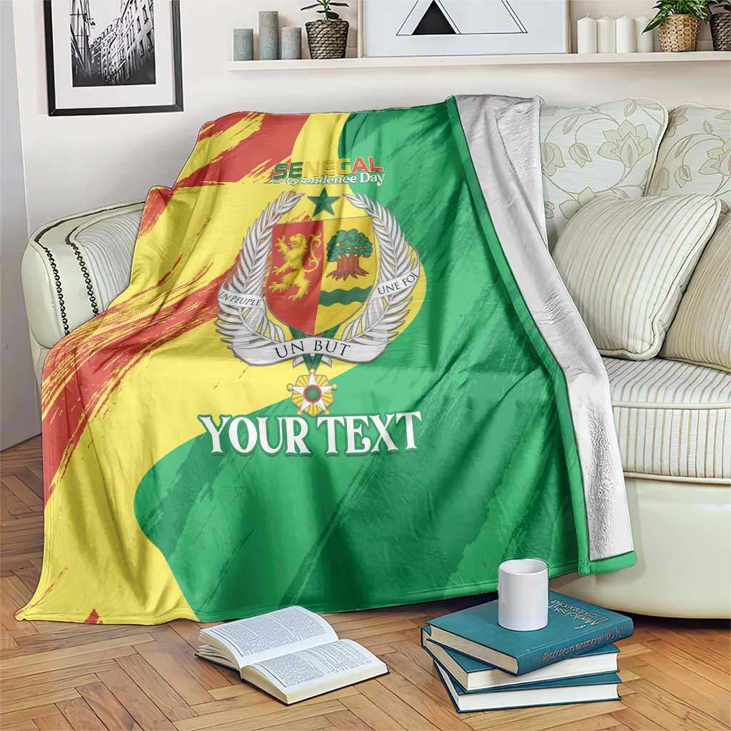 Senegal Independence Day Blanket Coat Of Arms Grunge Style