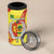 Senegal Independence Day 4 in 1 Can Cooler Tumbler Coat Of Arms Grunge Style