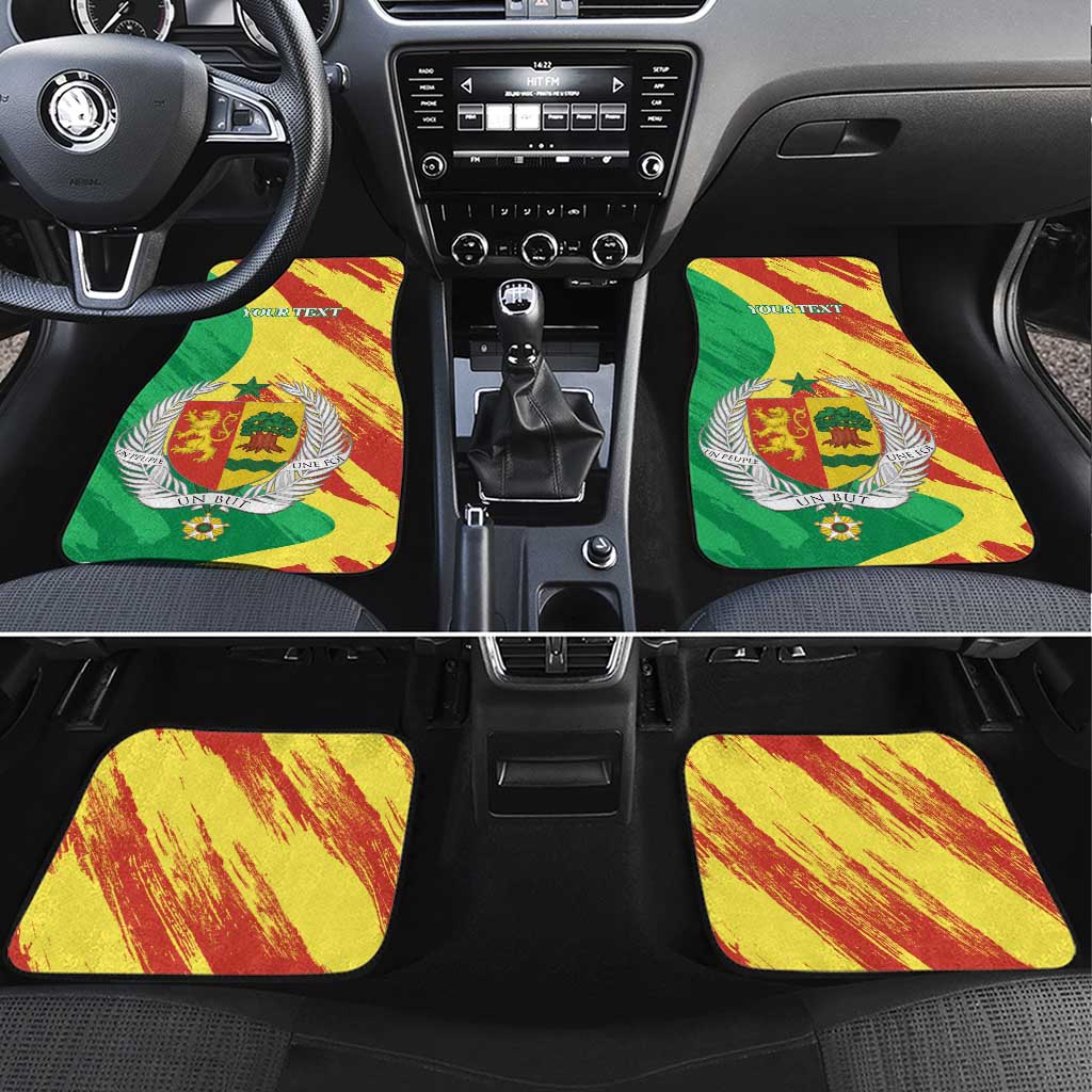 Senegal Independence Day Car Mats Coat Of Arms Grunge Style