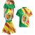 Senegal Independence Day Couples Matching Mermaid Dress and Hawaiian Shirt Coat Of Arms Grunge Style