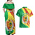 Senegal Independence Day Couples Matching Off Shoulder Maxi Dress and Hawaiian Shirt Coat Of Arms Grunge Style