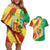 Senegal Independence Day Couples Matching Off Shoulder Short Dress and Hawaiian Shirt Coat Of Arms Grunge Style