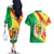 Senegal Independence Day Couples Matching Off The Shoulder Long Sleeve Dress and Hawaiian Shirt Coat Of Arms Grunge Style