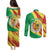 Senegal Independence Day Couples Matching Puletasi and Long Sleeve Button Shirt Coat Of Arms Grunge Style