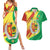 Senegal Independence Day Couples Matching Summer Maxi Dress and Hawaiian Shirt Coat Of Arms Grunge Style