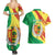 Senegal Independence Day Couples Matching Summer Maxi Dress and Hawaiian Shirt Coat Of Arms Grunge Style