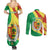 Senegal Independence Day Couples Matching Summer Maxi Dress and Long Sleeve Button Shirt Coat Of Arms Grunge Style