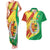 Senegal Independence Day Couples Matching Tank Maxi Dress and Hawaiian Shirt Coat Of Arms Grunge Style