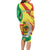 Senegal Independence Day Family Matching Long Sleeve Bodycon Dress and Hawaiian Shirt Coat Of Arms Grunge Style