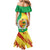 Senegal Independence Day Family Matching Mermaid Dress and Hawaiian Shirt Coat Of Arms Grunge Style