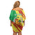 Senegal Independence Day Family Matching Off Shoulder Short Dress and Hawaiian Shirt Coat Of Arms Grunge Style