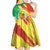 Senegal Independence Day Kid Short Sleeve Dress Coat Of Arms Grunge Style