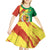 Senegal Independence Day Kid Short Sleeve Dress Coat Of Arms Grunge Style