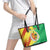 Senegal Independence Day Leather Tote Bag Coat Of Arms Grunge Style