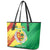 Senegal Independence Day Leather Tote Bag Coat Of Arms Grunge Style