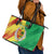 Senegal Independence Day Leather Tote Bag Coat Of Arms Grunge Style