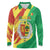 Senegal Independence Day Long Sleeve Polo Shirt Coat Of Arms Grunge Style